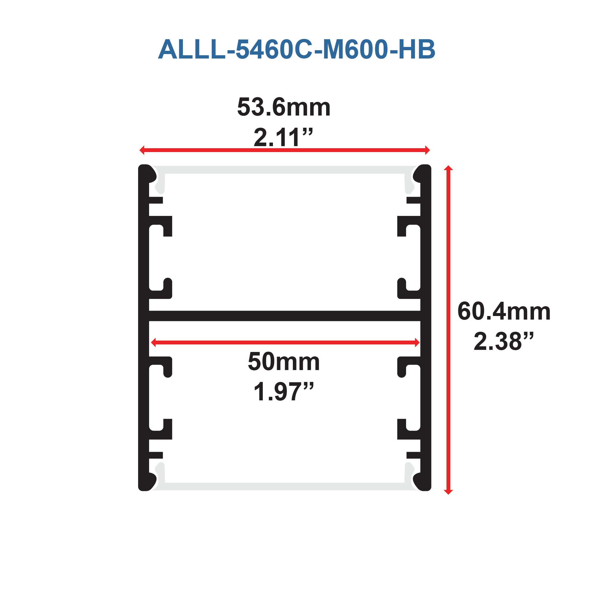 Aluminum Channel - MOSS-ALLL-5460-C