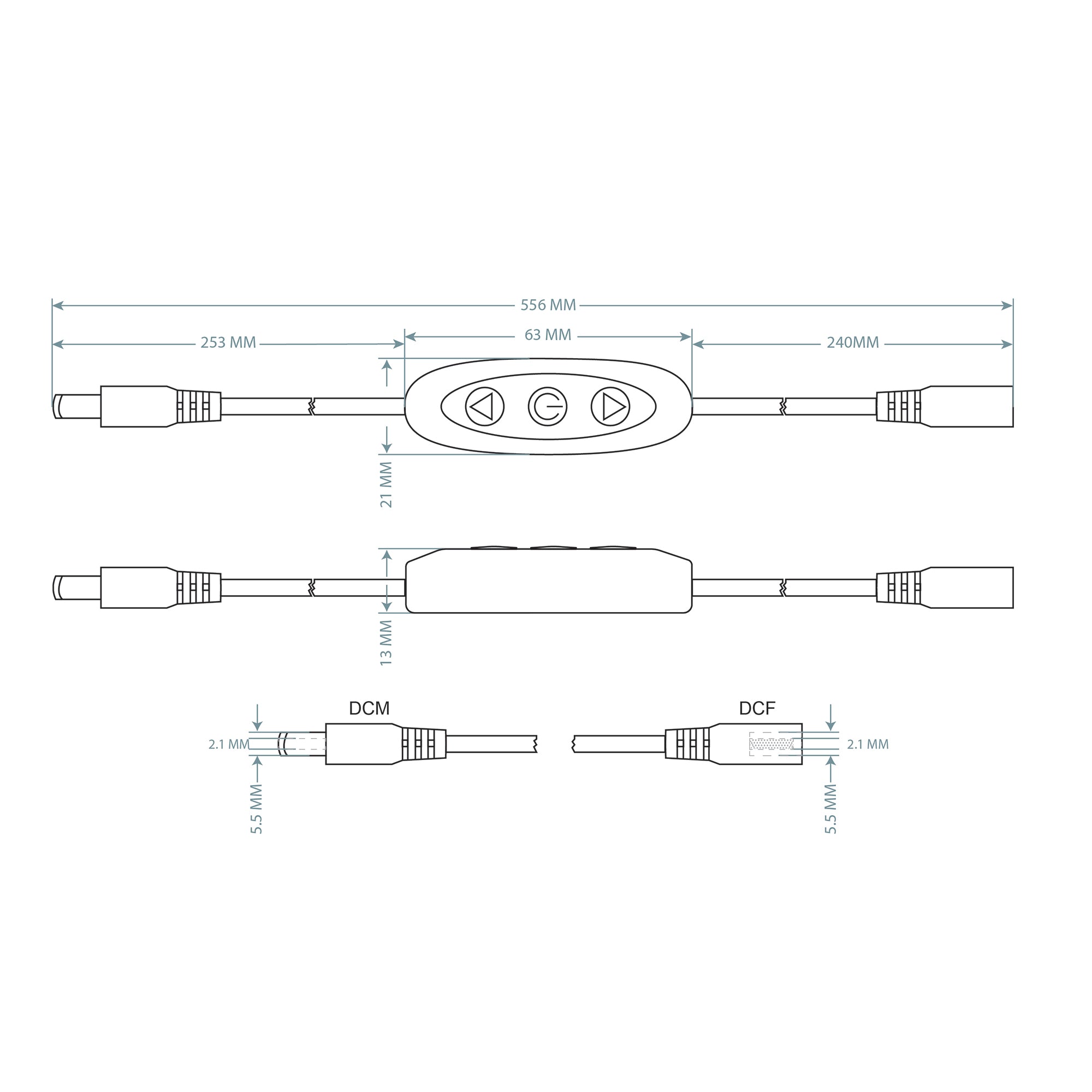 Flicker Free In-Line 12VDC - 24VDC Dimmer