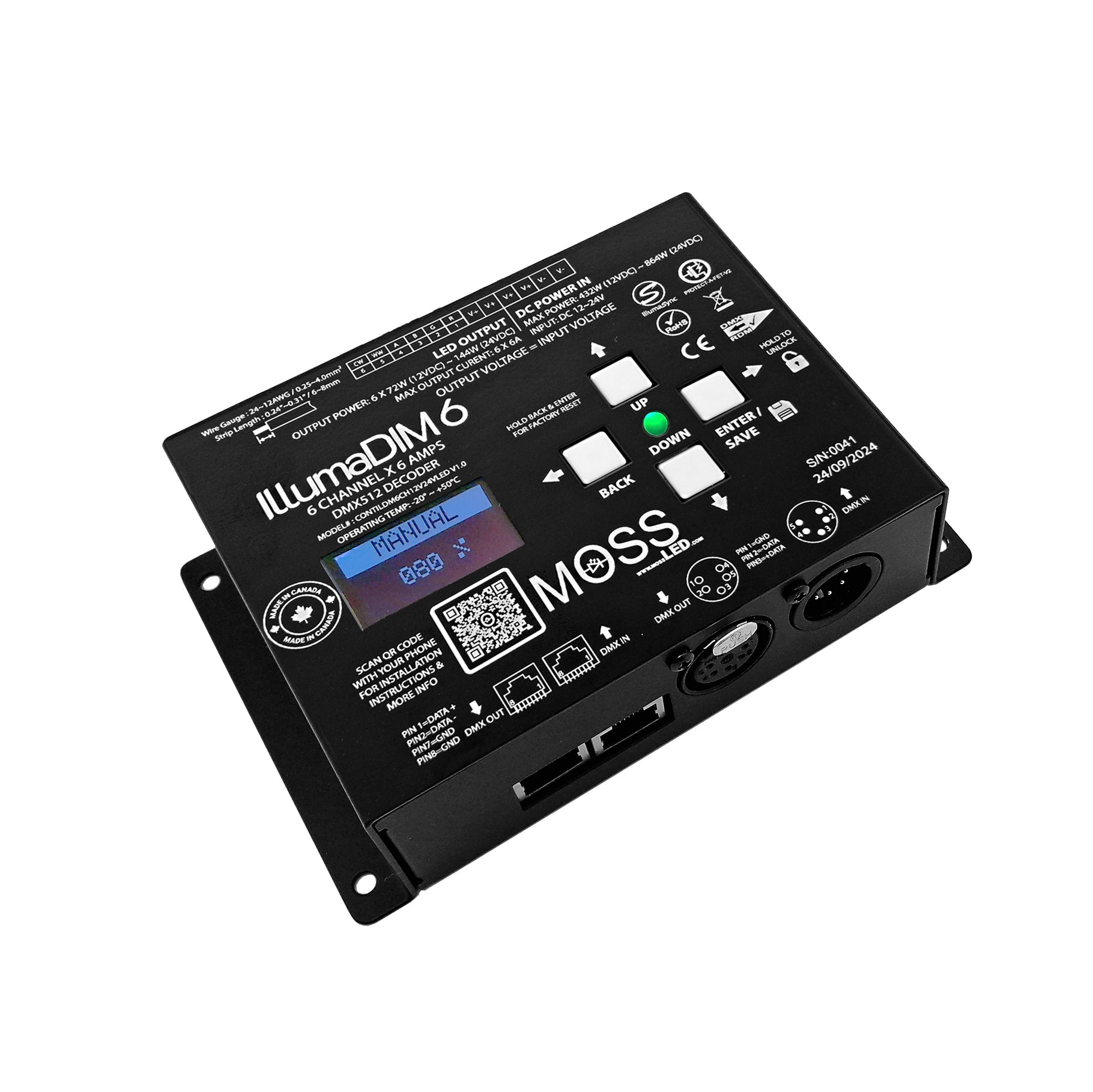 IllumaDIM 6 - 6-Channel DMX Dimmer