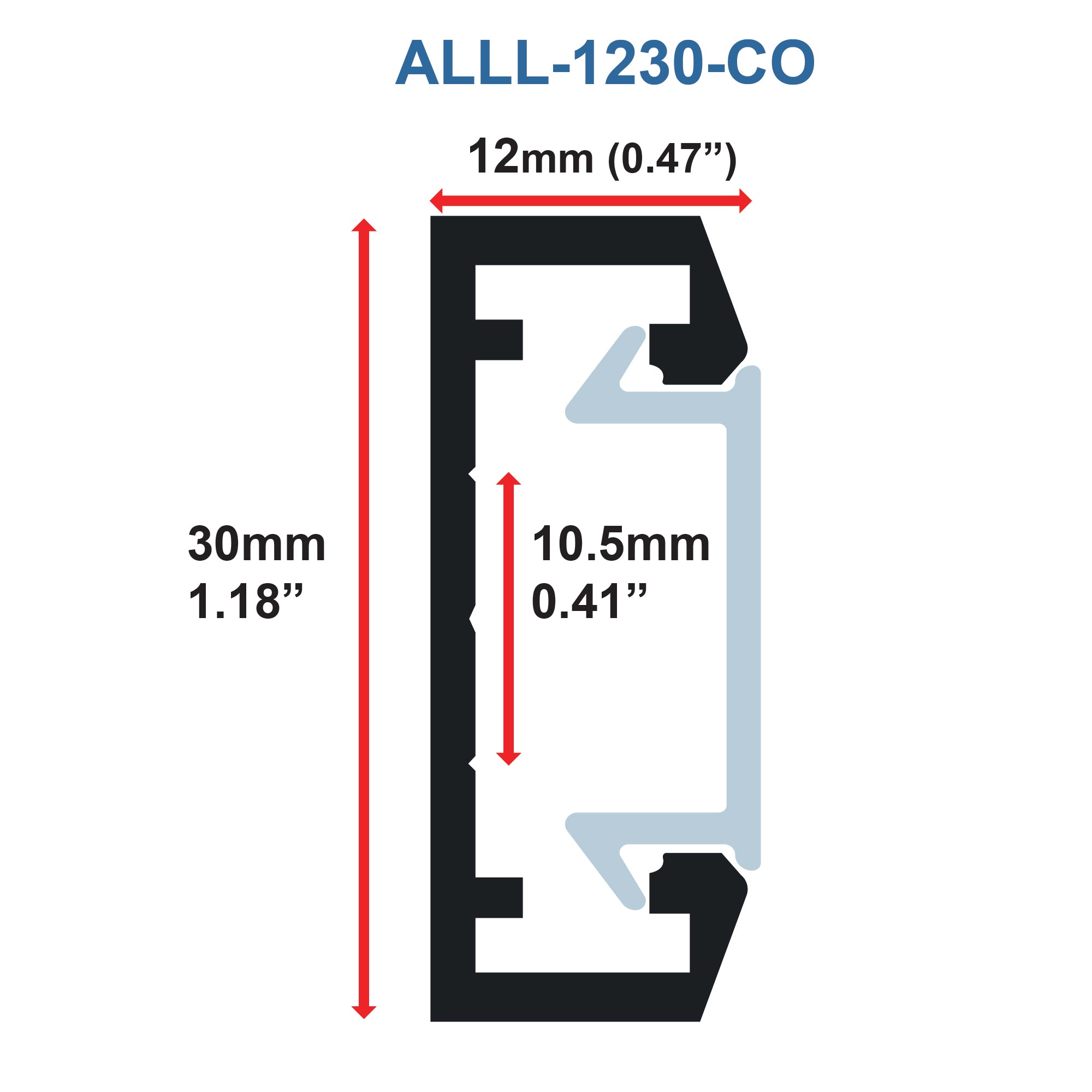 Aluminum Channel - MOSS-ALLL-1230-CO