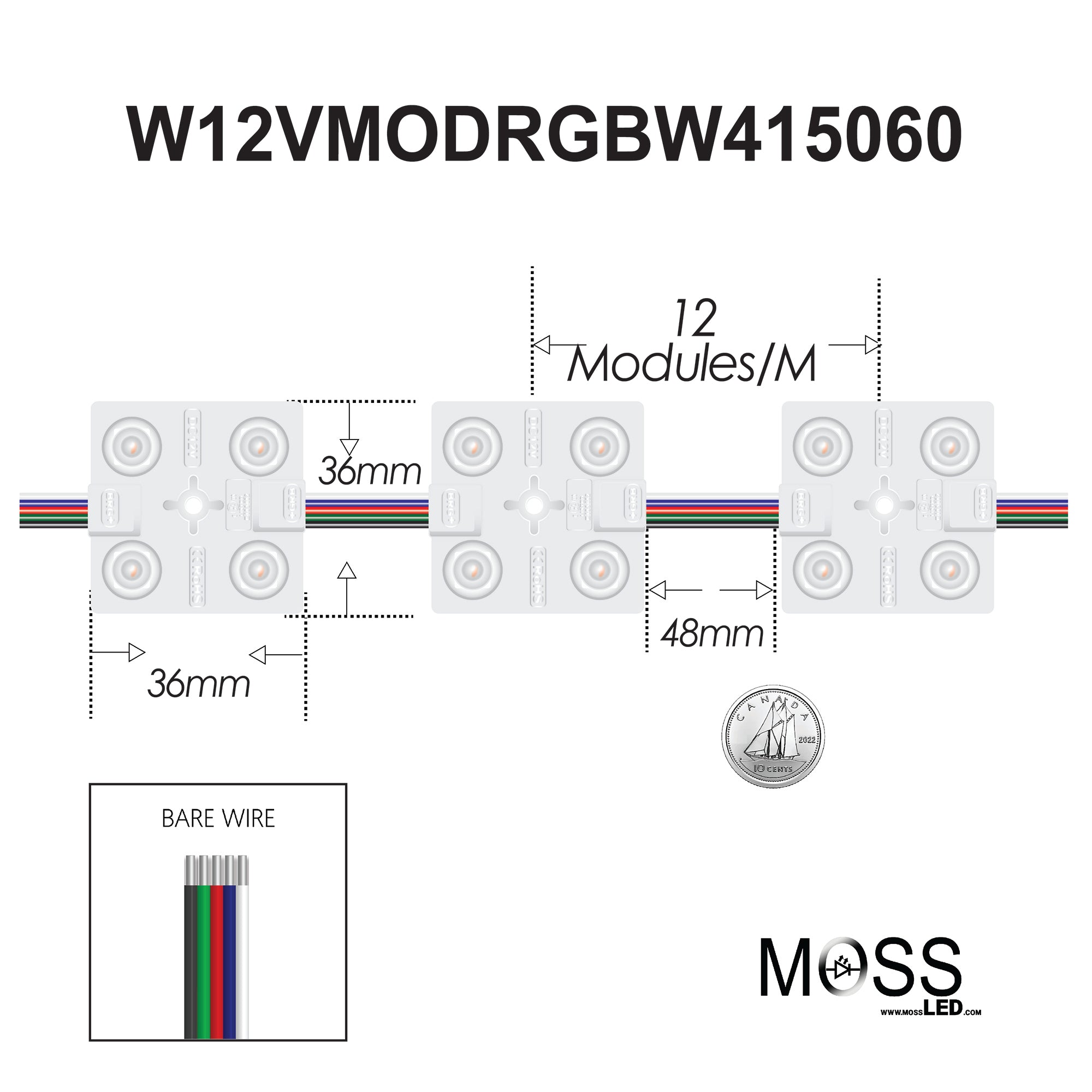 4-LED RGBW Waterproof Modules