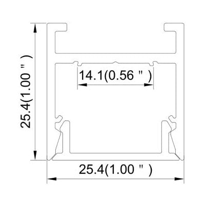 Aluminum Channel - MOSS-ALLL-2525-C